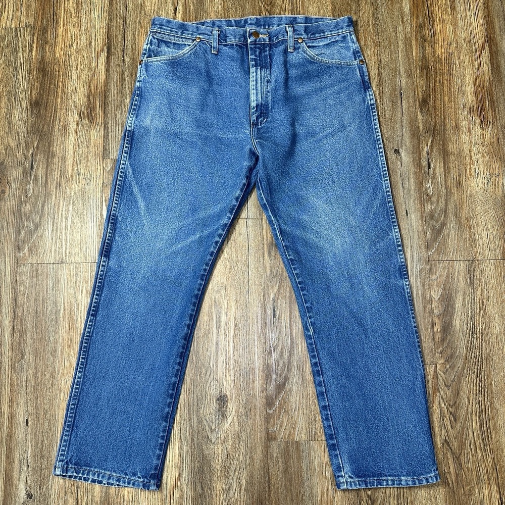 Wrangler 13MWZ Cowboy Cut Original Fit Jeans Mens 38x30 Blue Denim Western